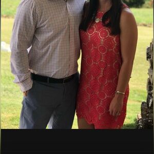 Eliza J coral and gold dress size 6P